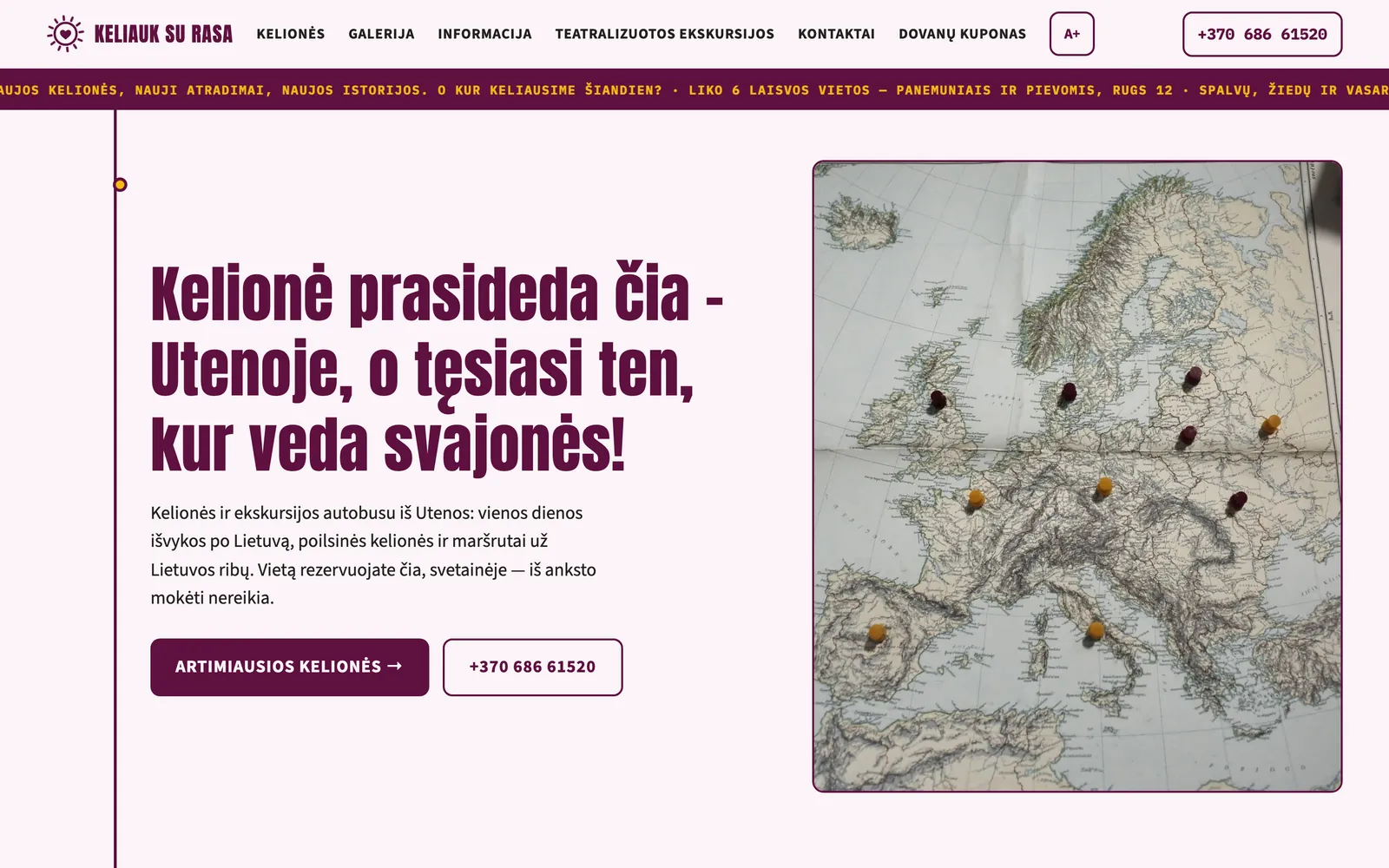 Keliauk su Rasa svetainės pradžios puslapis