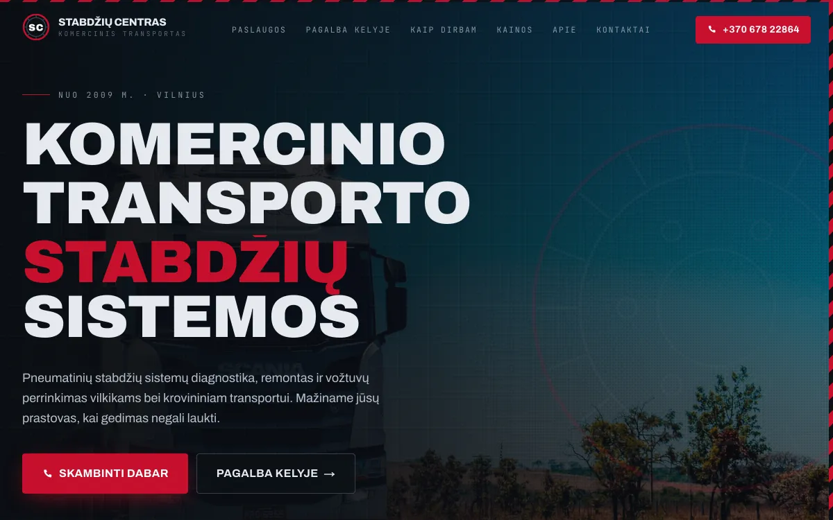 Komercinio transporto stabdžiai svetainės pradžios puslapis