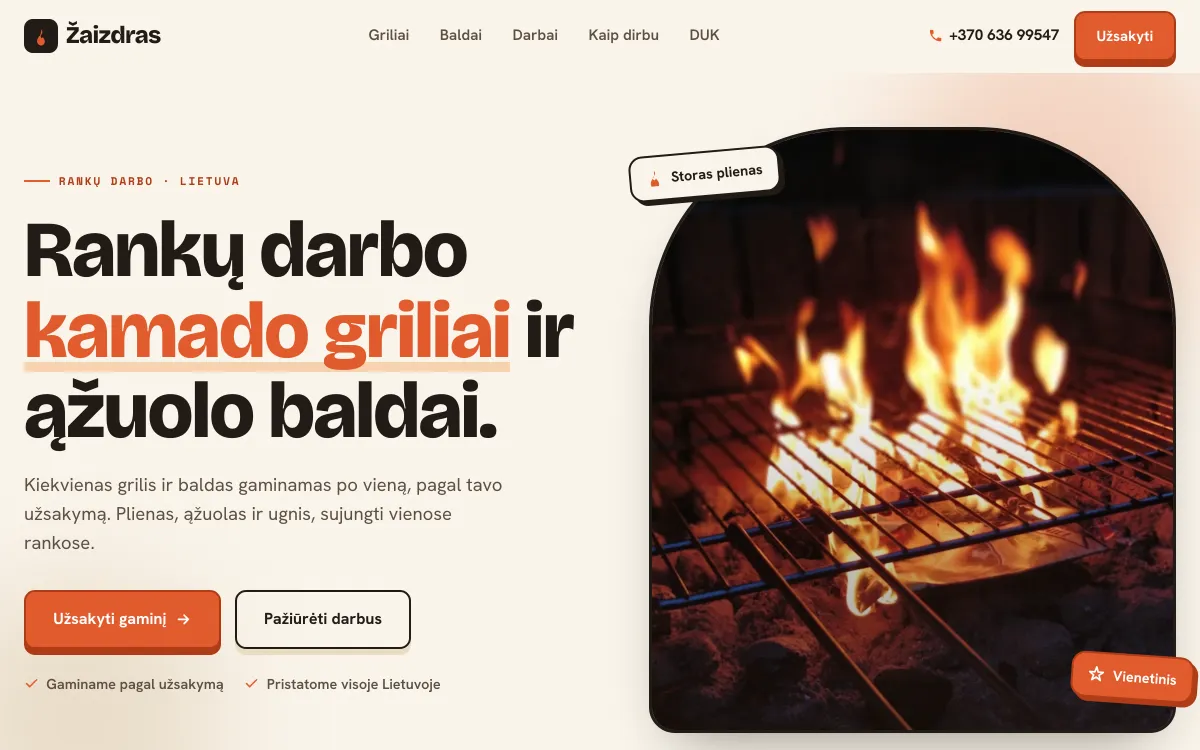 Kamado griliai ir baldai
